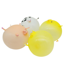 TPR New Products Animal Blow Air Balloon Soft Rubber Ball Stress Toys for Kids